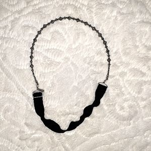 Lilla Rose Hairband Beaded Silver Beads Adjustable Comfort Band Silvertone